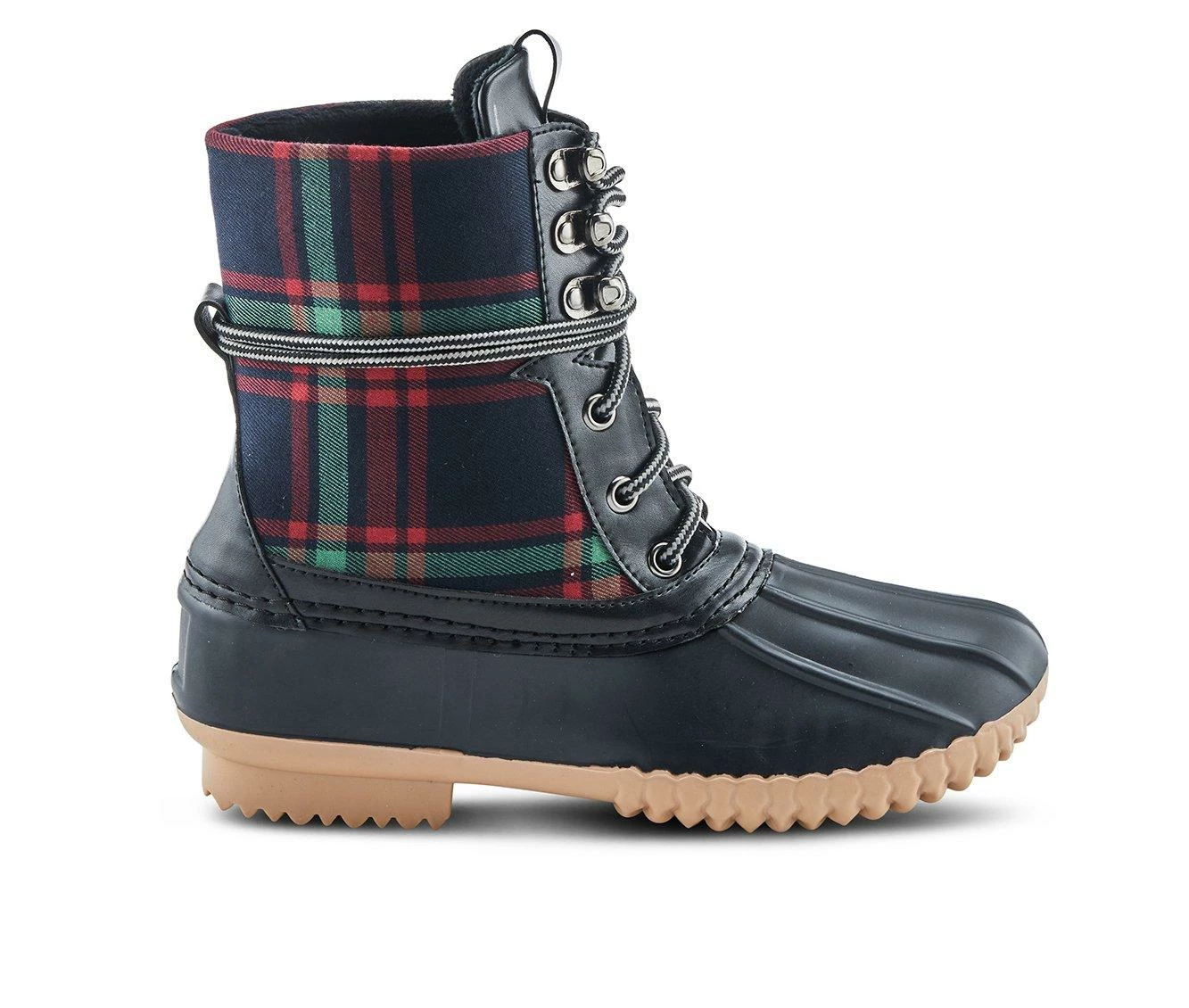 Women's SPRING STEP Duckie - Plaid Rain Boots - Image 2