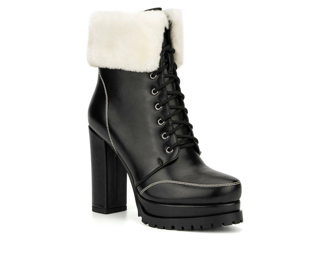 Women's Torgeis Pearl Platform Lace-Up Boots - Image 3