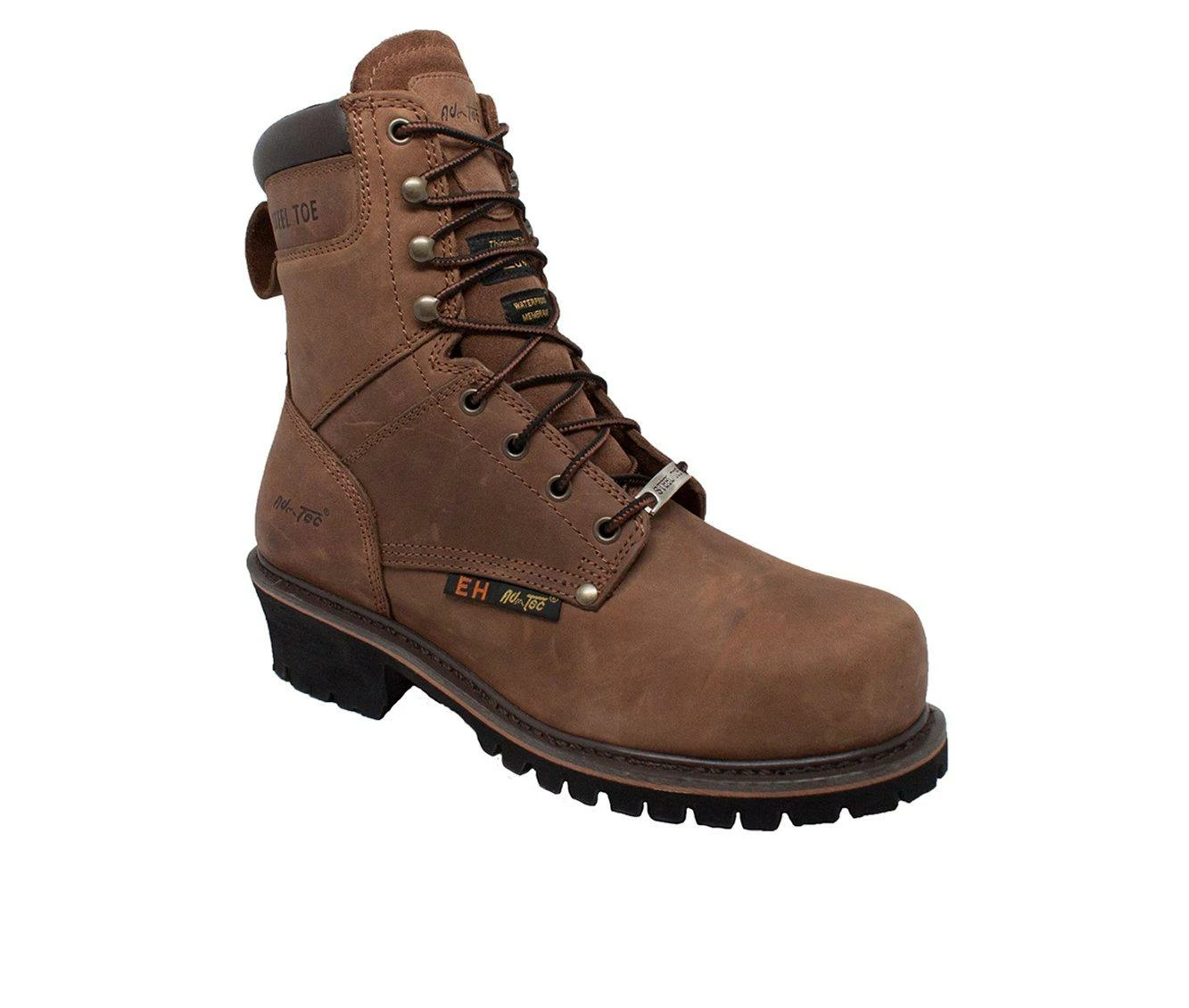 Men's AdTec 9" Steel Toe Super Logger Work Boots - Image 3
